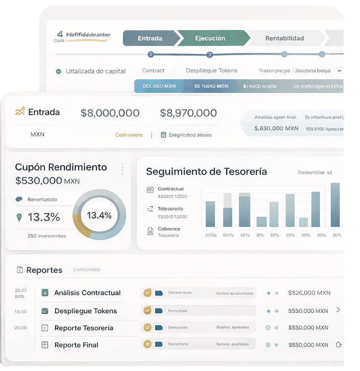 Pantallas del sistema de control